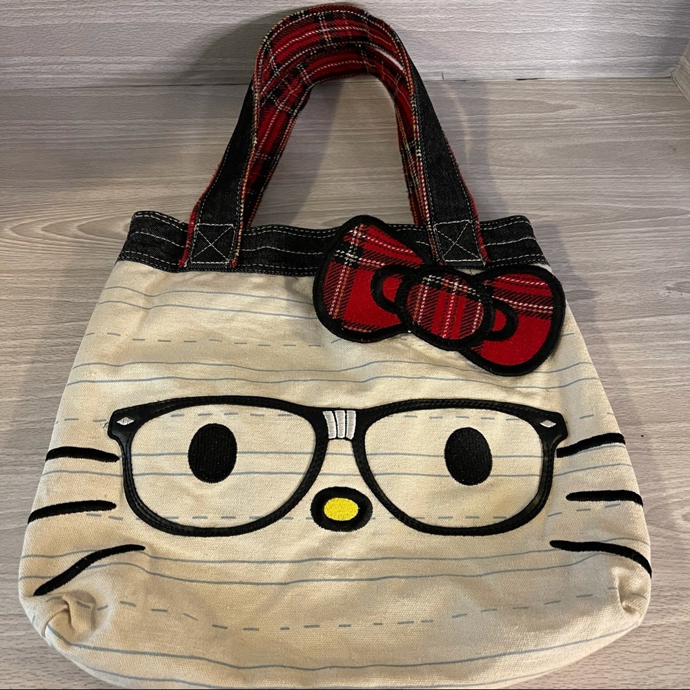 Loungefly Hello Kitty I Love Nerds Canvas Tote Bag